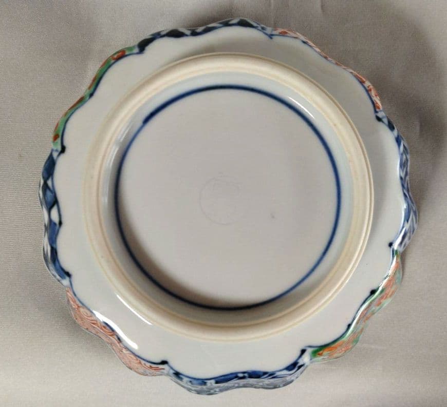 雲泉窯　内色絵瓔珞文　向付　小鉢