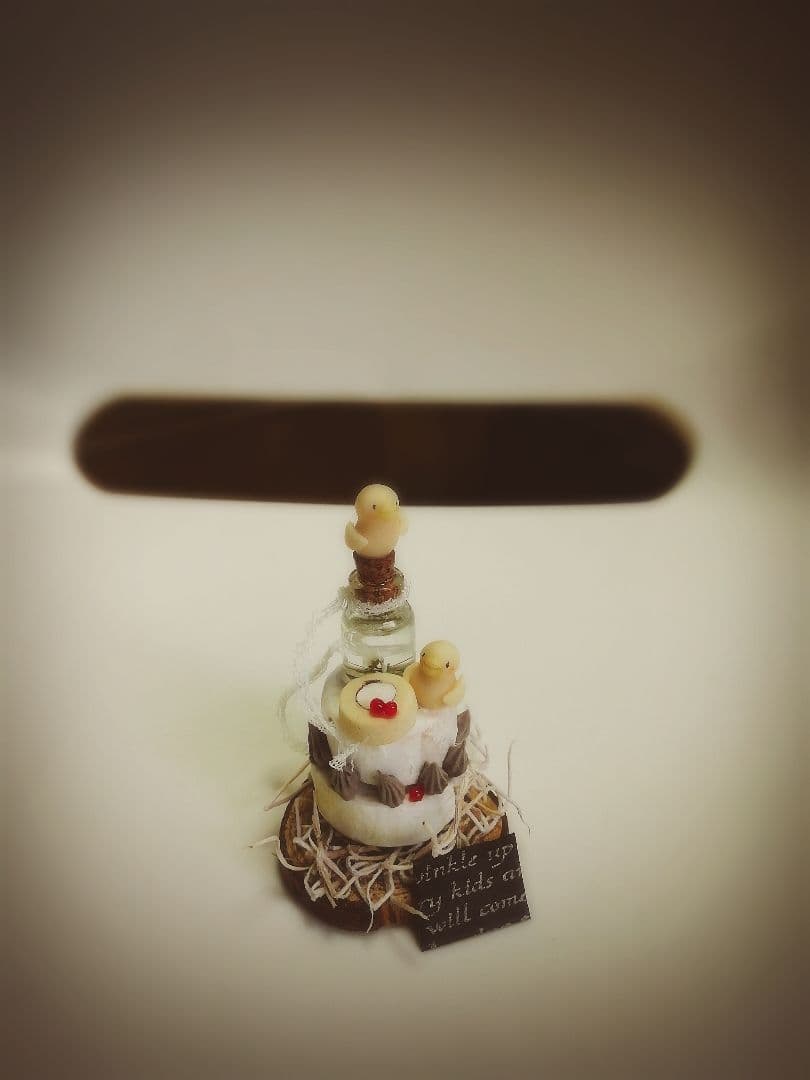 鳥さんとデコレーションケーキ○ミニチュア○