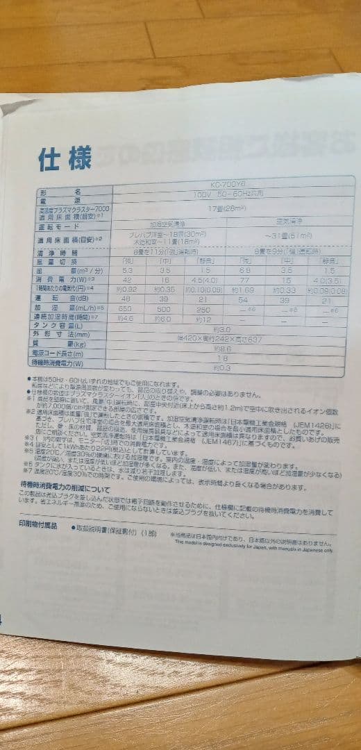 シャープ加湿空気清浄器