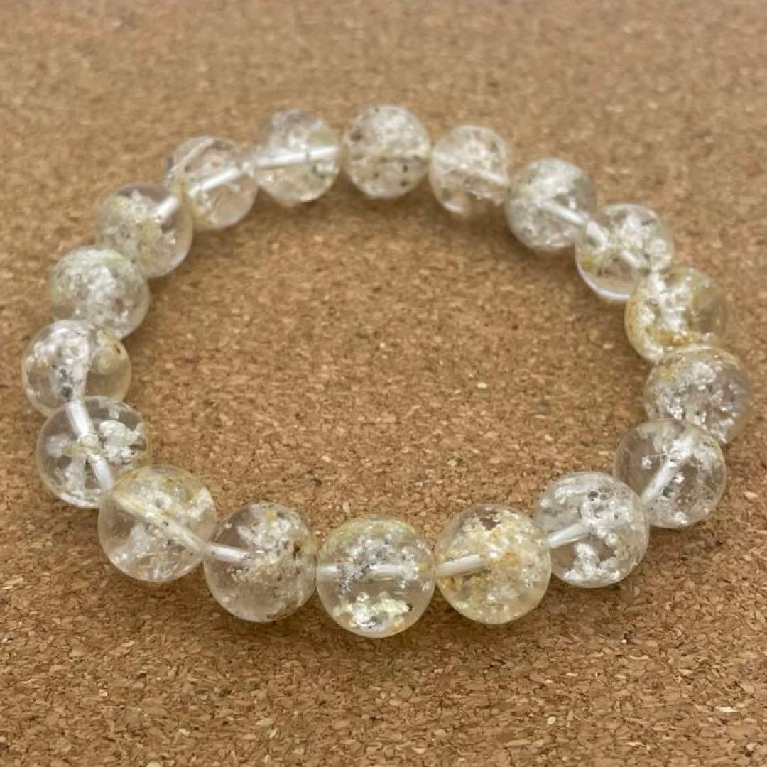 【超希少 高品質】スノーホワイトファントムクォーツ 天然石　ブレスレット