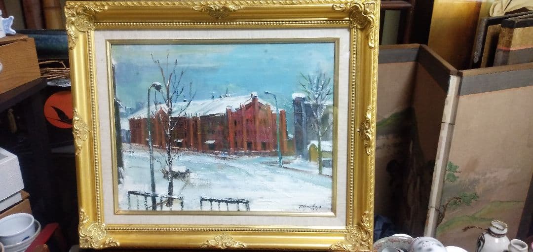 F6号の油絵ですサインは読めなません