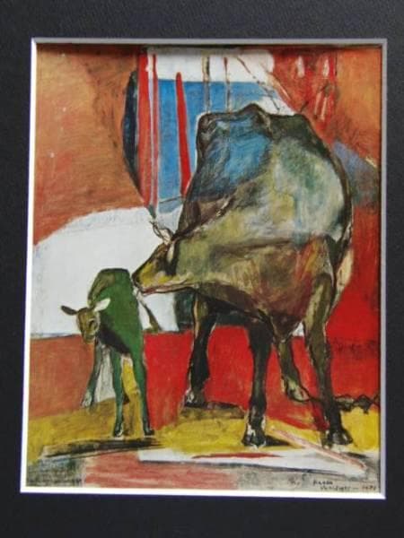 山口　薫、花子誕生、限定版、額装用画集より、新品高級額、額装付、状態良好