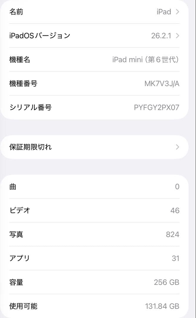 iPad mini 第6世代 256GB ペルチェ素子クーラー