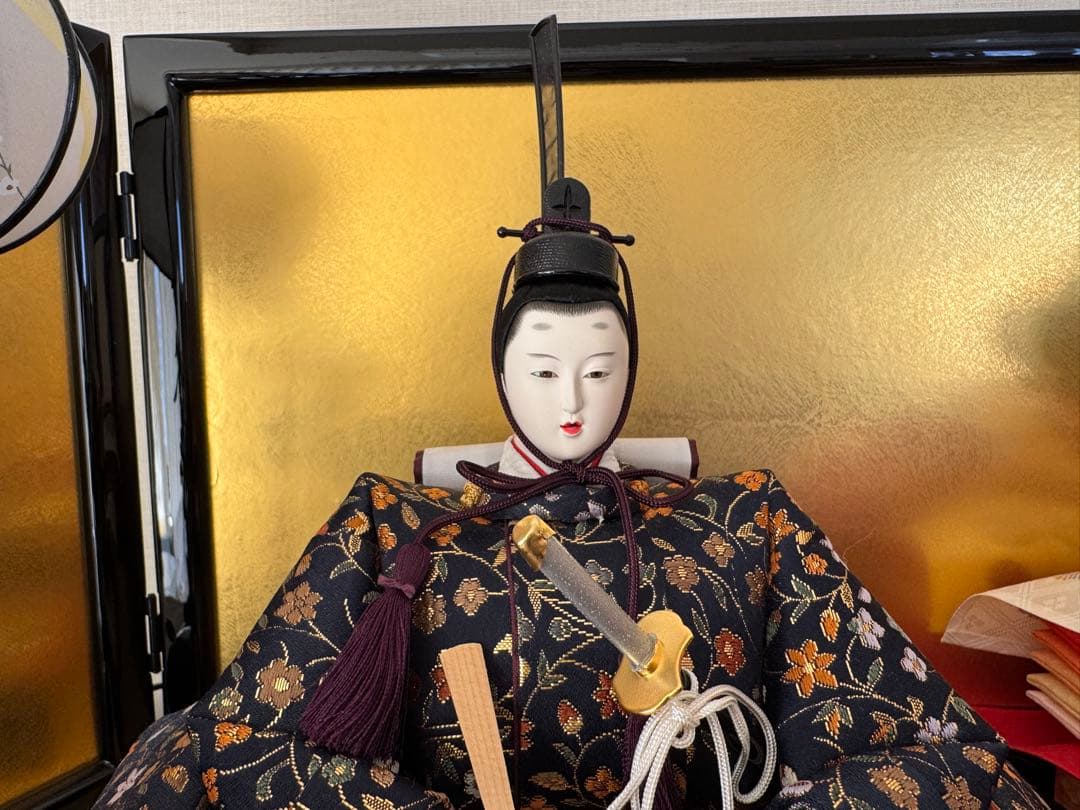 美品 雛人形 伝統的 衣裳着 親王飾り 高島屋特選 玉翠作