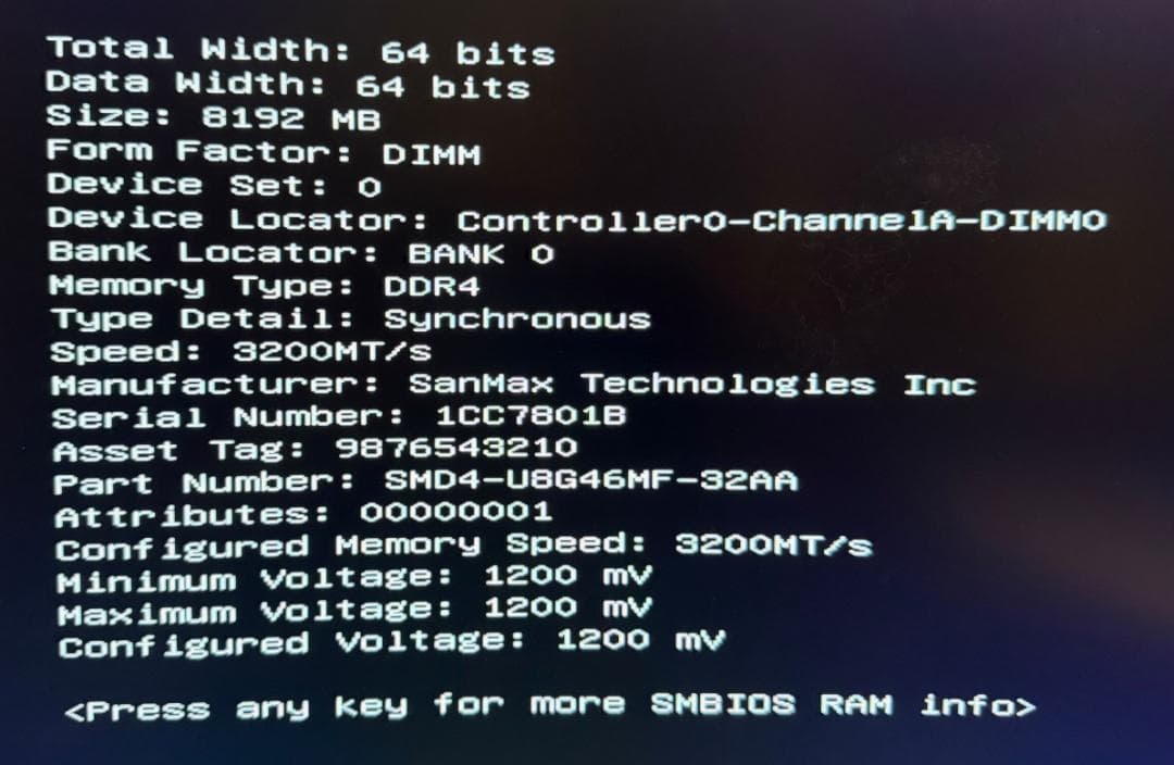 SanMax DDR4-3200 8GB x2枚組 メモリ