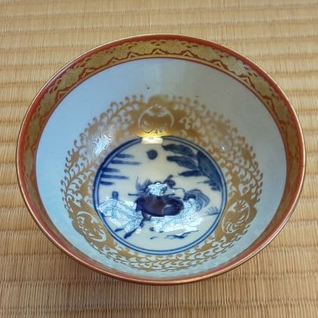 A 108 金蘭手 鳳凰絵 ・ 永楽和全作 　( 共箱付き・未使用品 )