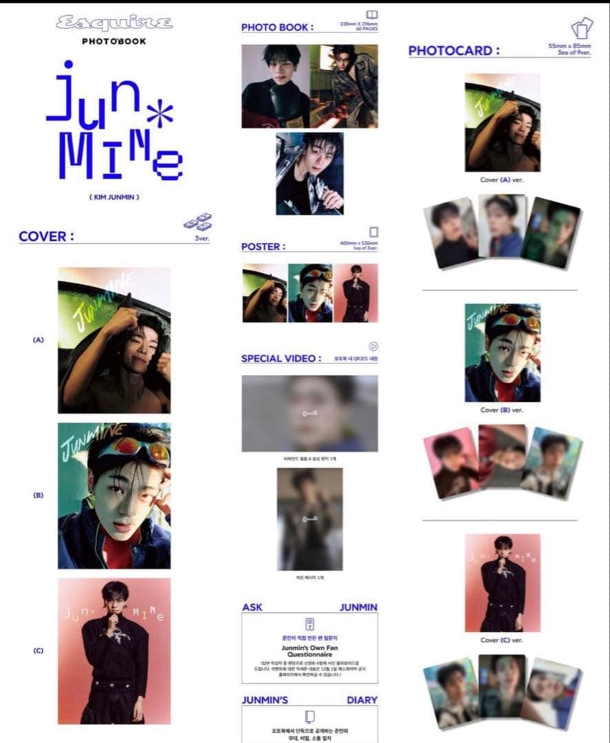 キムジュンミン　フォトブックセット　トレカ付　esquire