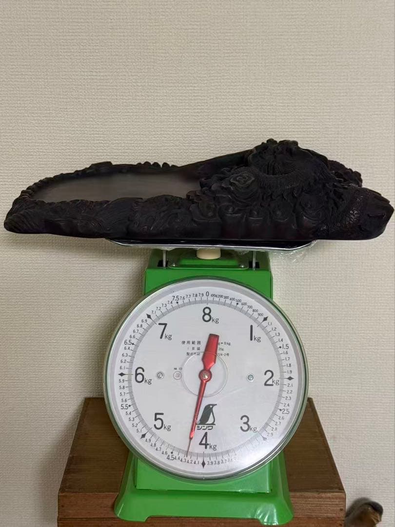 ￼ 中国美術 大型端渓硯 細密龍雲彫刻硯 文房具 年代物