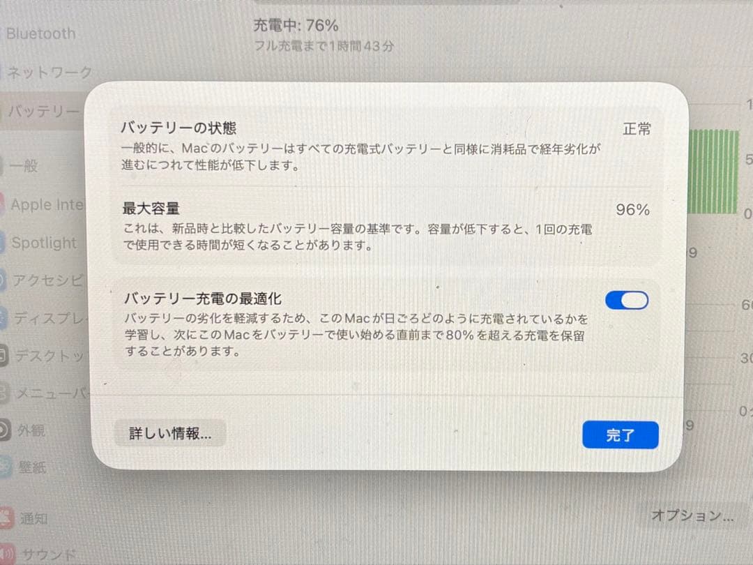 MacBook Air M1 8GB 256GBスペースグレイ バッテリー96%