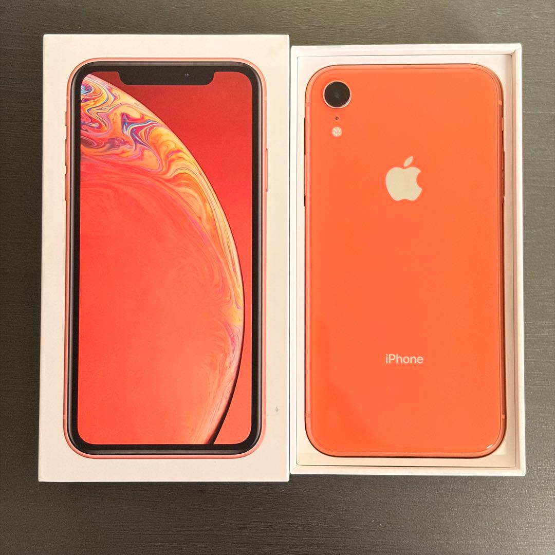 【やや傷】iPhoneXR 128GB コーラル SIMフリー
