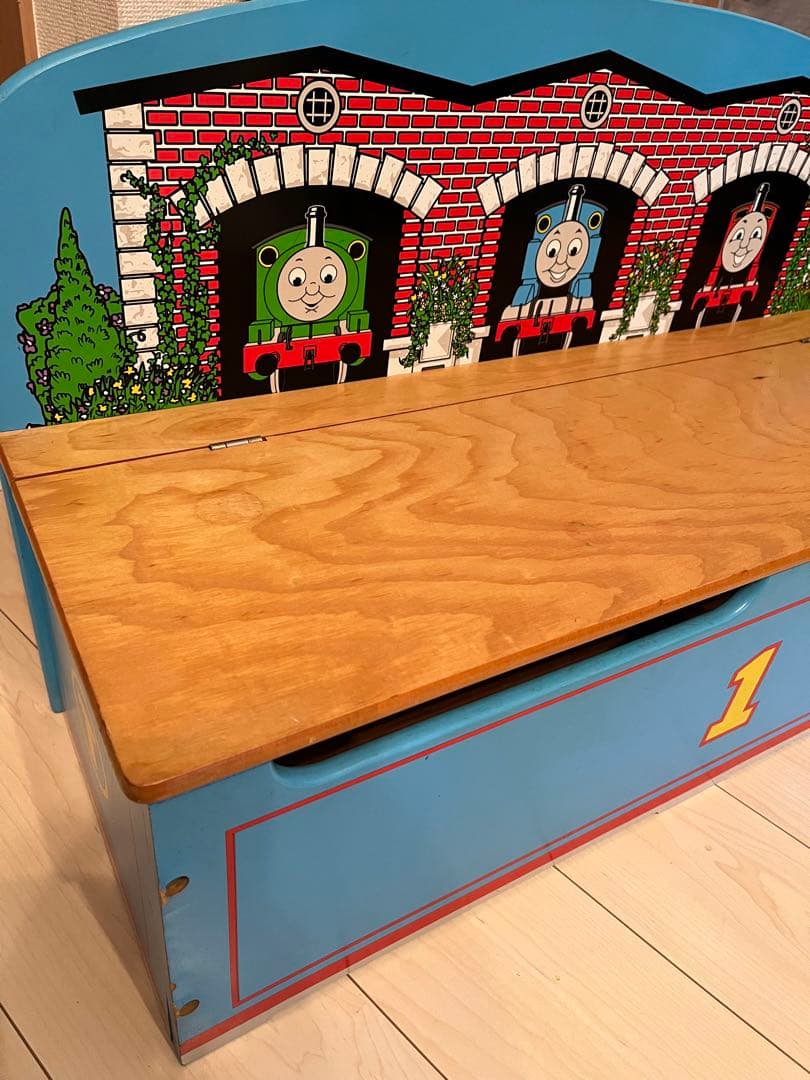 トーマス 木製 おもちゃ箱 ベンチ