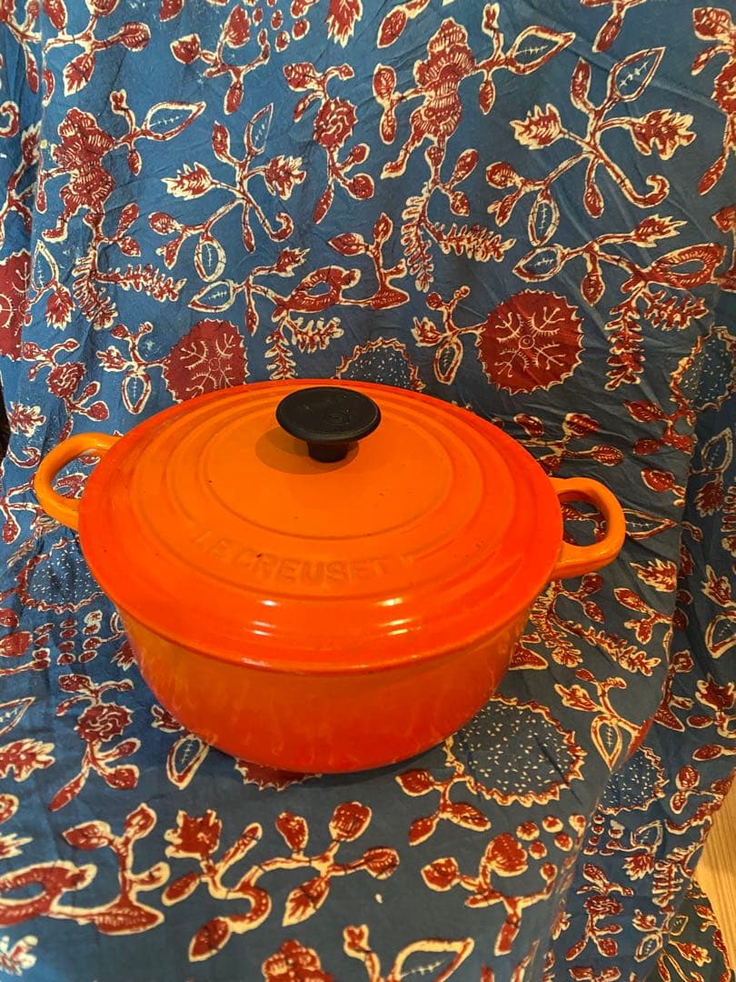 LE CREUSET オレンジ 両手鍋　20センチ