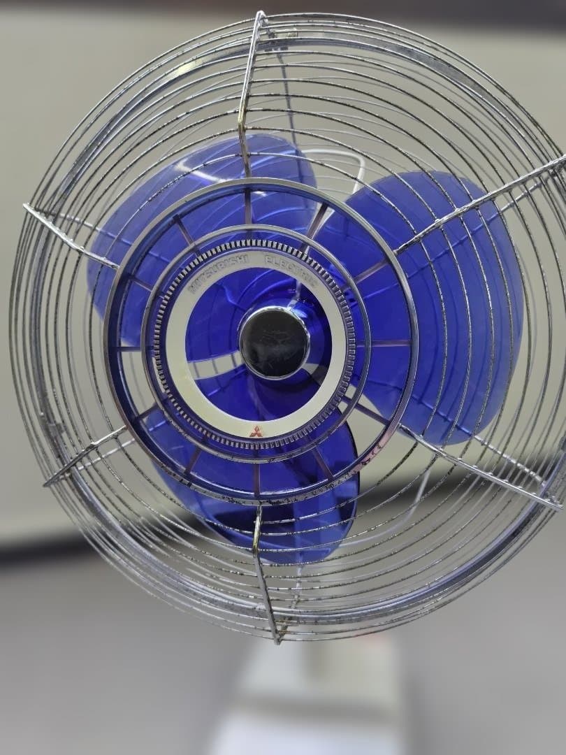 【昭和レトロ】三菱電機 卓上扇 D30-H6型 ブルー 動作品