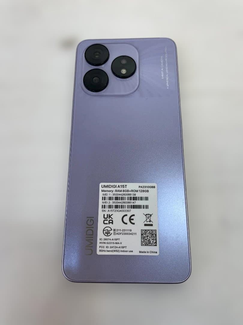 ★動作〇★ スマートフォン UMIDIGI A15T SIMフリー フィルム付