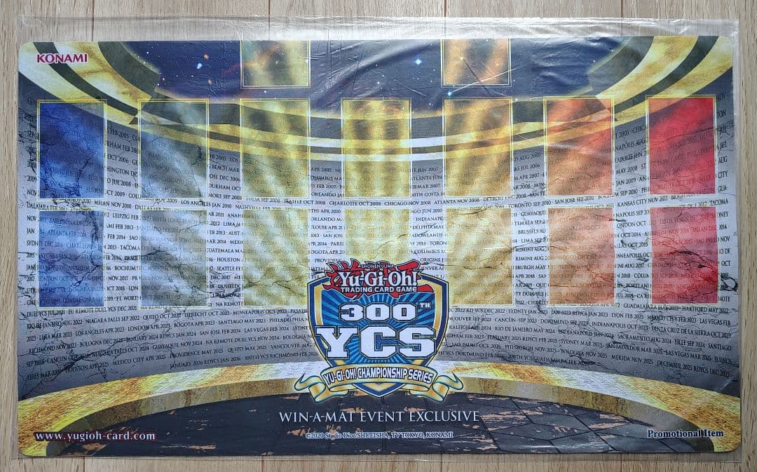 遊戯王 公式 プレイマット YCS 300 青 黄 2026 未開封 EU版