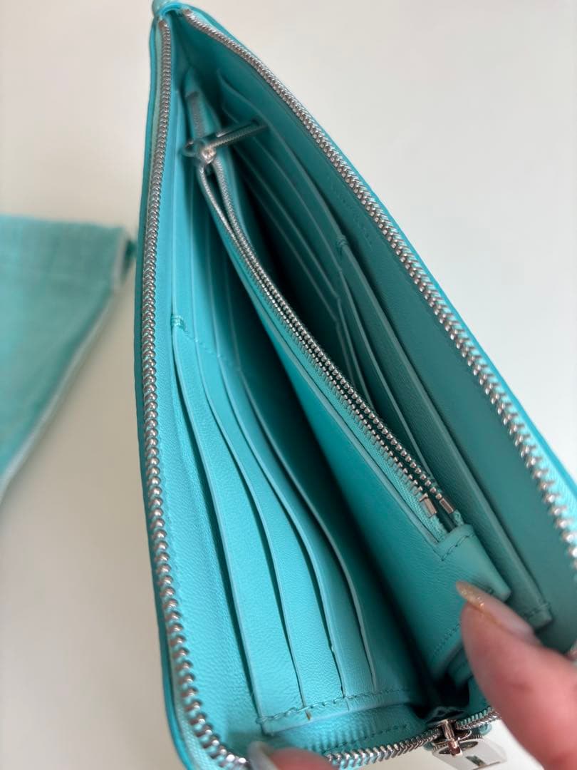 Tiffany & Co. ターコイズ レザー 長財布