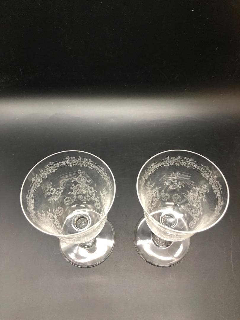 美品 Baccarat バカラ クリスタル ワイングラス ペア 2個セット