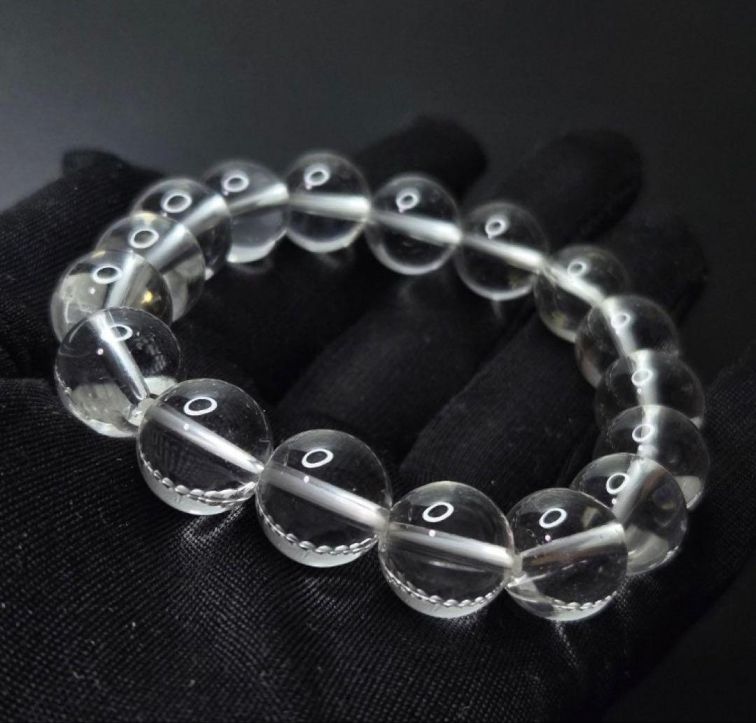 【希少産地/最強品質】天然カイラス水晶＊約12mm＊　天然石ブレスレット