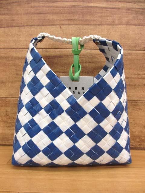 美品 マルニ MARNI フラワーカフェバッグ バスケットバッグ ミニ