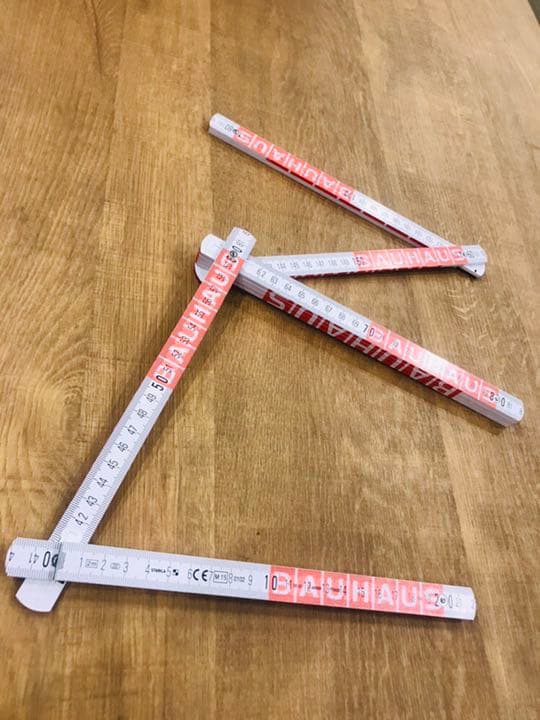 ◆Bauhaus バウハウス 木製定規ホワイト！デットストック◆