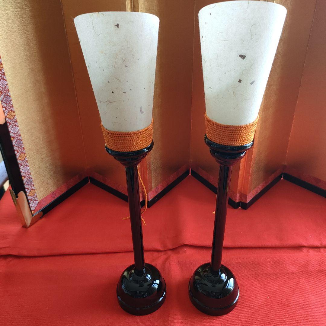 雛道具　雛人形　雪洞　13号油灯　和紙　オレンジ房コードレス(高さ36cm)