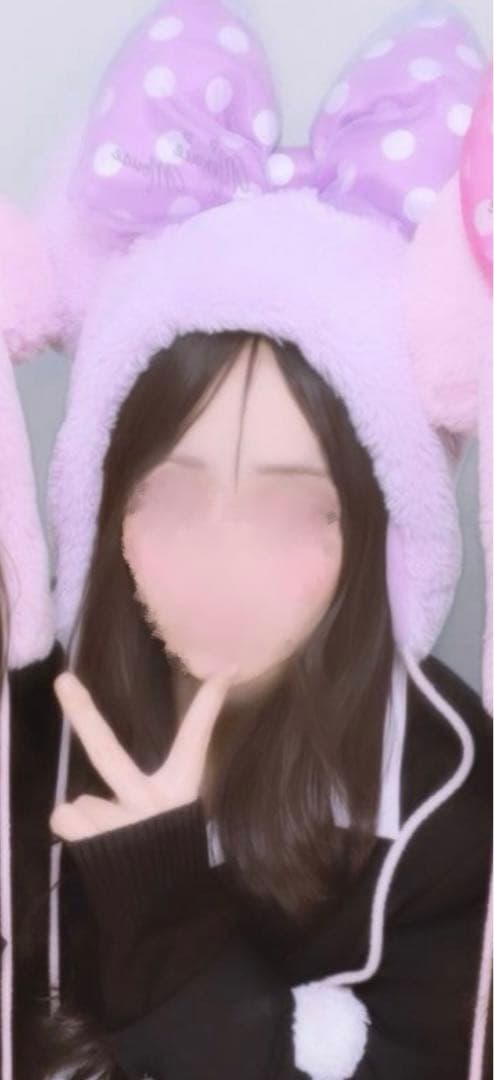 ディズニー ミニー ファンキャップ 紫 水玉 リボン