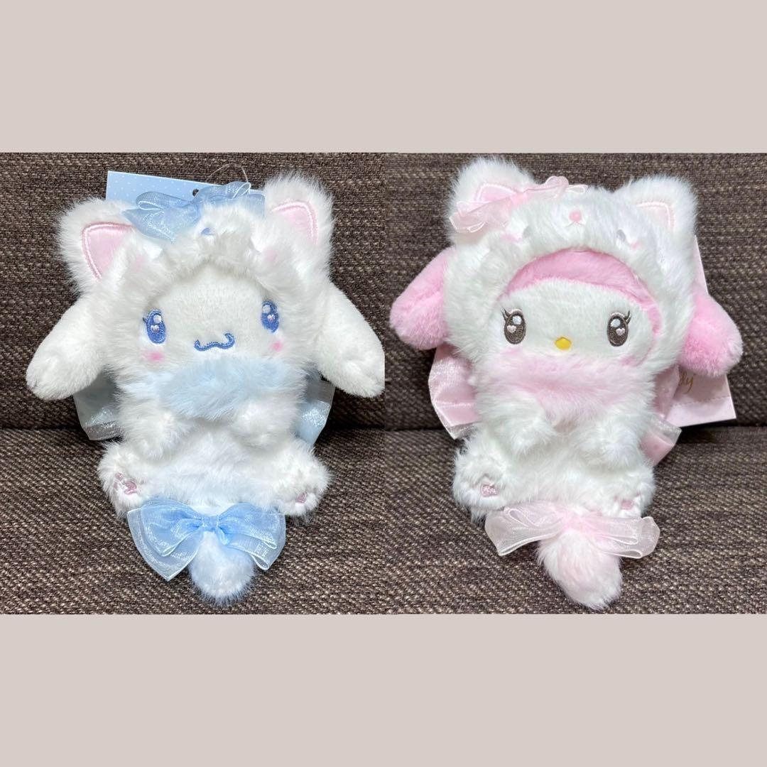 ミルキーこねこ　マスコットホルダー　マイメロディ　シナモロール　シナモン