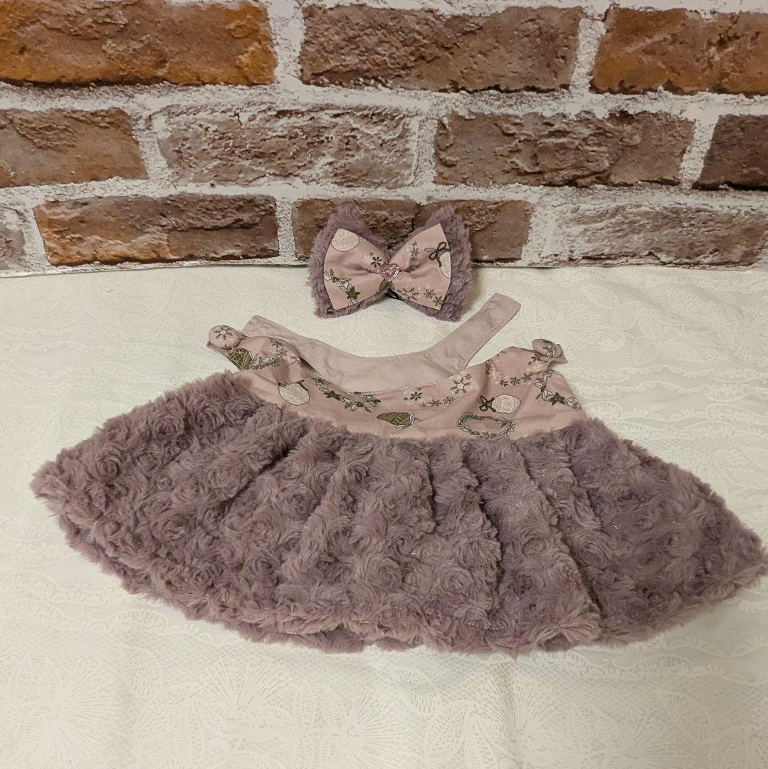 シャンシャン様♡のにさいシャンちゃん♡ローズボアプレミアムXmasワンピース