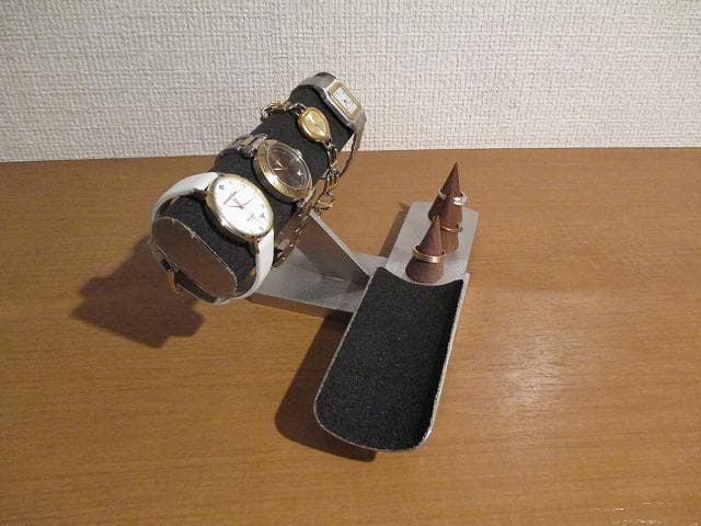 リング スタンド、トレイを固定していないアクセサリースタンド　ブラック