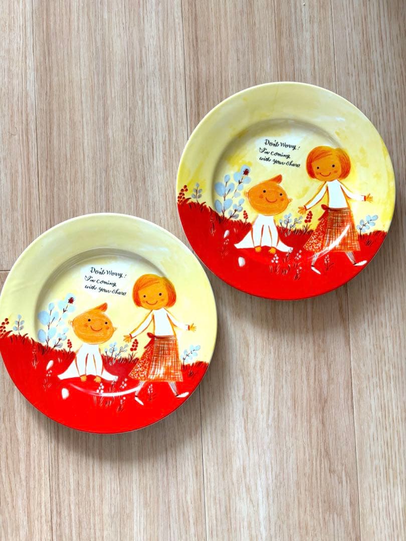 未使用　希少品　山田詩子　プレート2枚セット　ユネスコ　カレルチャペック　紅茶
