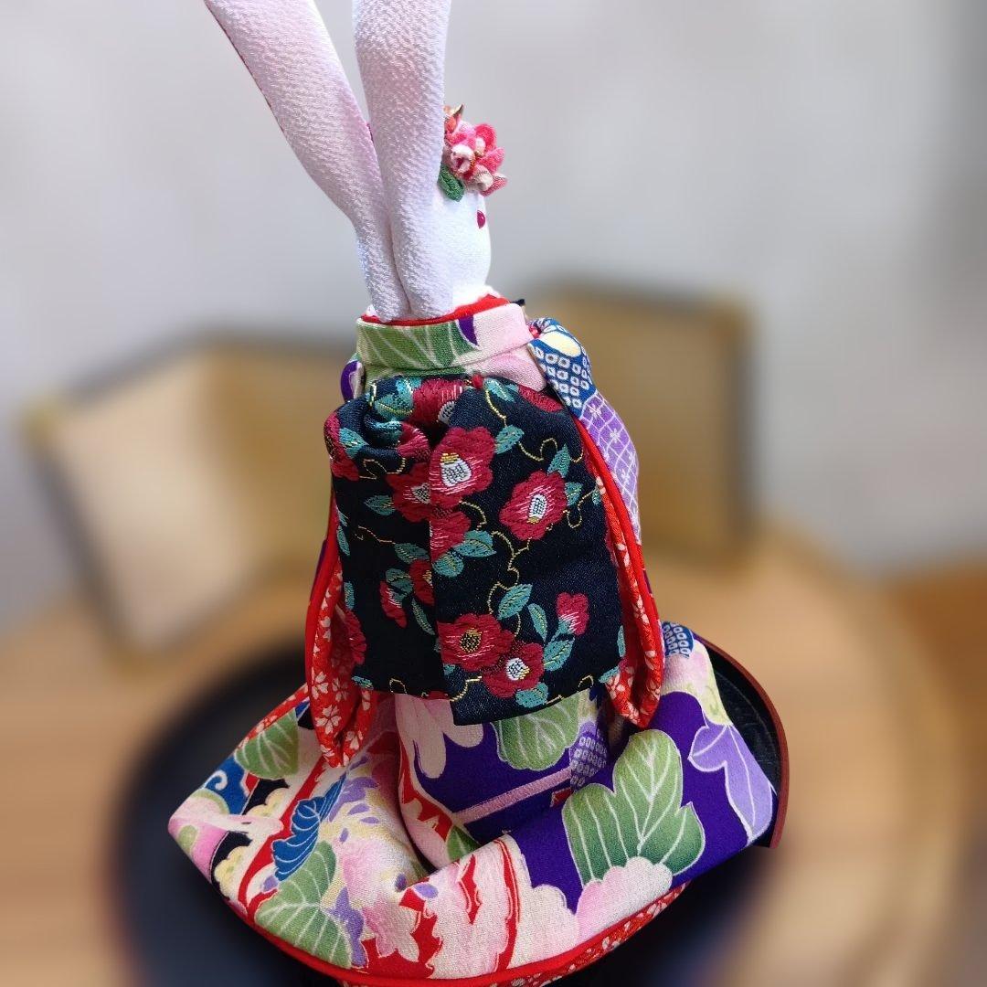 ちりめん細工うさぎさんのお出かけ