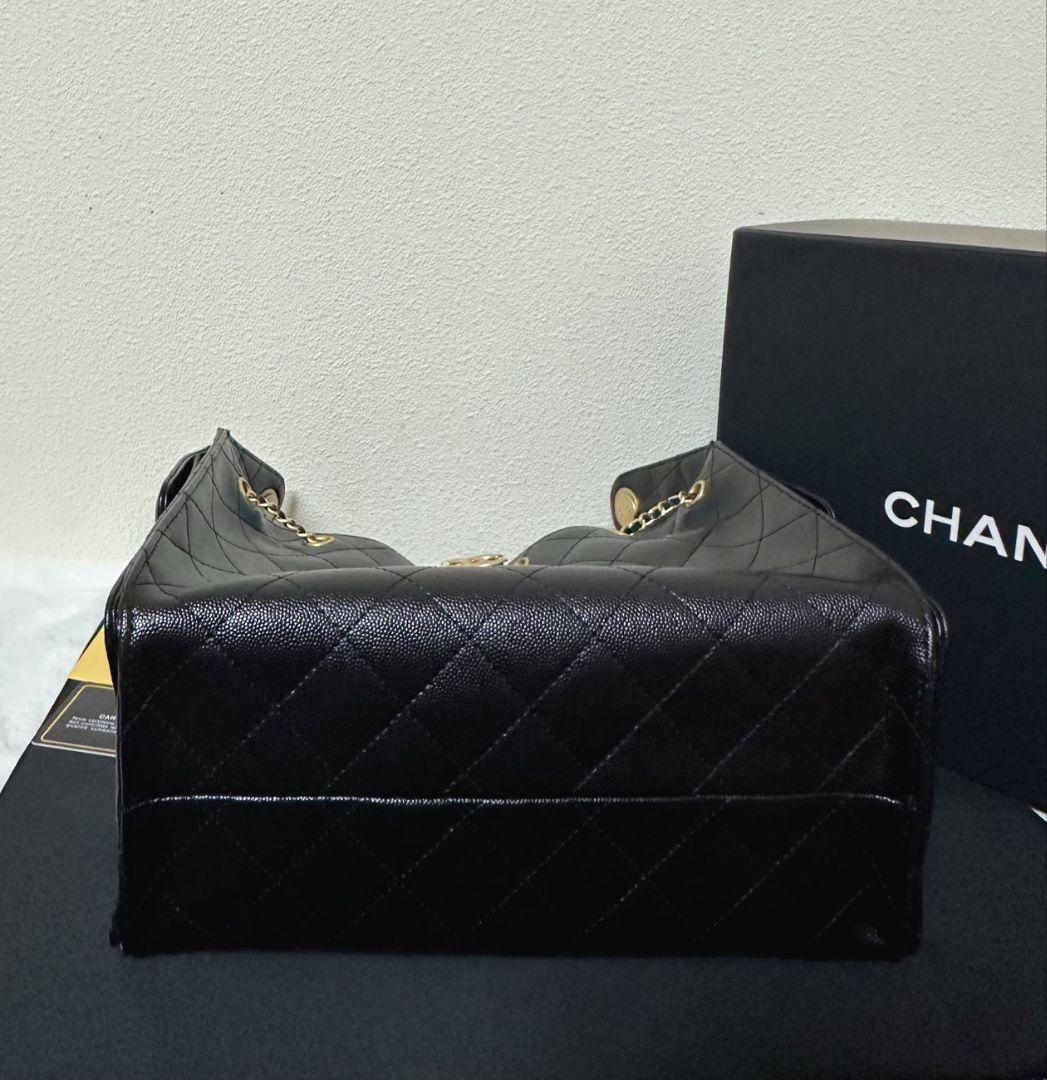 CHANEL 25ノベルティキルティングレザートートバッグブラック