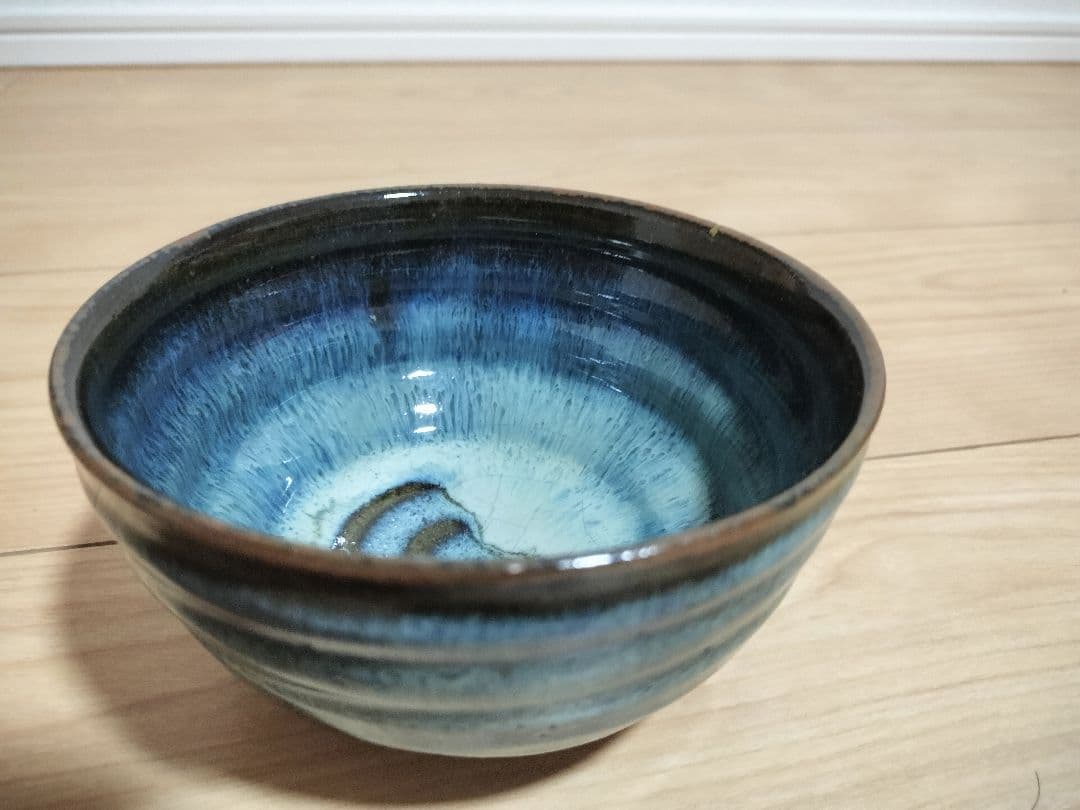 ハンドメイド 青色 陶器 茶器