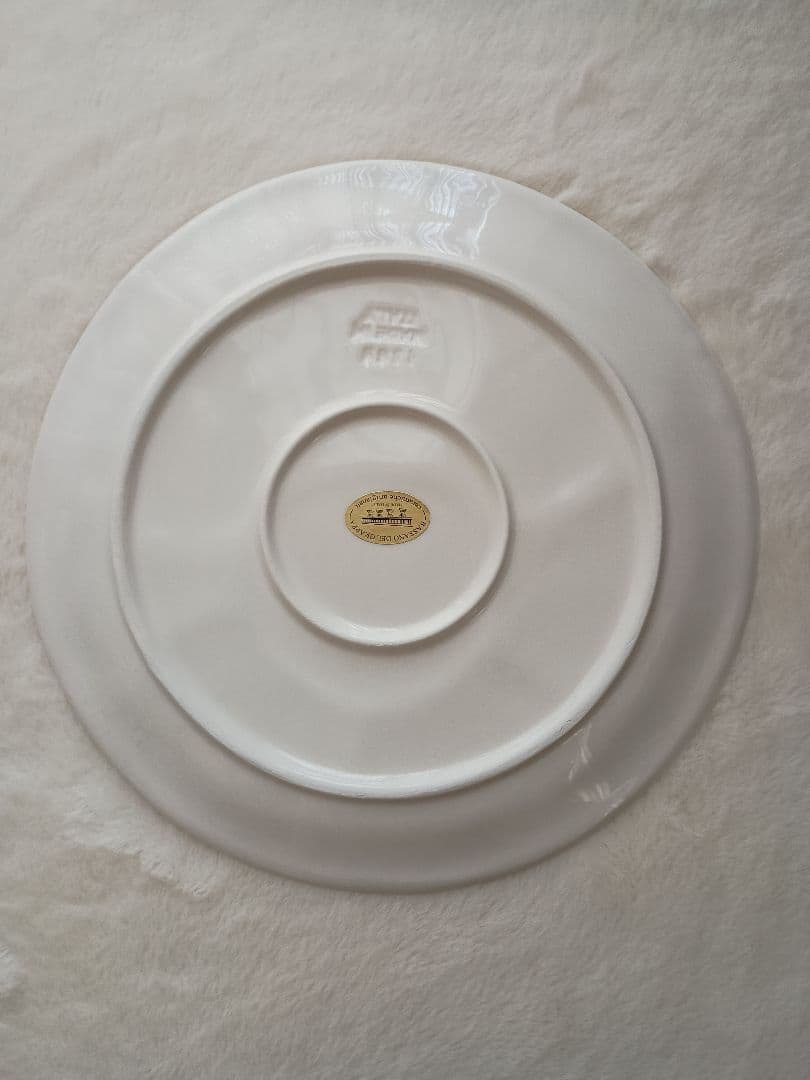 ☘新品・未使用　イタリア製オレンジ レモン ラウンド プレート☘