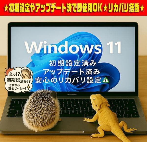 ☀最新Win11★特盛1000GB★メモリ増設★リカバリ★美品＆薄型★オフィス★